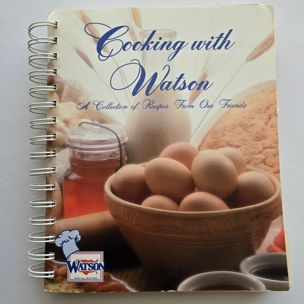 Cooking With Watson A Collection of Recipes 1995 Realtor Jacksonville FL Vintage